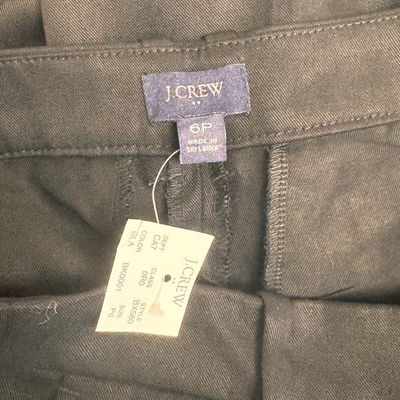 New J. Crew Black Wide Leg Pleated Slacks Dress Work Pants Women's 6 Petite - Picture 6 of 12